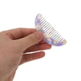 thumbnail image 3 of Unique Bargains 1 Pc Geometric Semicircle Wide Tooth Comb Purple Acetate Sheet, 3 of 5