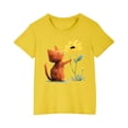 thumbnail image 1 of T-shirts Graphiques pour Fillette, Manches Courtes, Col Rond, T-Shirt Décontracté d'Été, Hauts, 1 of 6