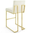 thumbnail image 4 of Bar Stool Chair Barstool, Set of 2, Velvet, Metal Steel, Gold Ivory White, Modern Contemporary Urban Design, Bar Pub Cafe Bistro Hotel Restaurant Hospitality, 4 of 4