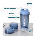 thumbnail image 4 of Botella de agua deportiva de 3 capas, coctelera de proteínas, para viajes al aire libre, portátil, a prueba de fugas, de plástico, sin BPA, 500 ml, 4 of 6
