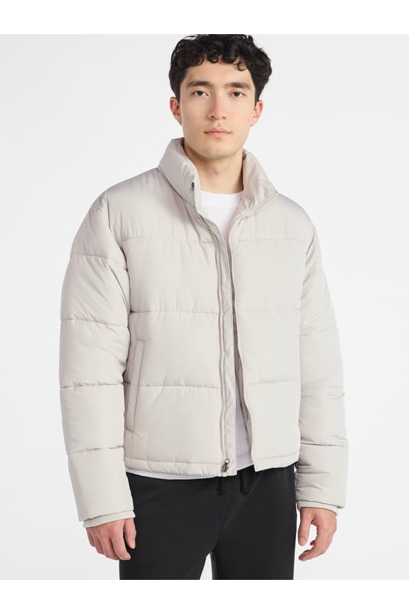 Men's and Big Men's Puffer Jacket, Size S-3XL