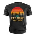 thumbnail image 3 of Men's Funny eat more fast food T-shirt Fast food deer hunting funny double meaning shirt (Large Grey), 3 of 7