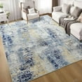 thumbnail image 2 of Living Room Rug 7x10 Ultramarine Area Rugs Machine Washable Abstract Boho Large Rug Non-Slip Non-Shedding Faux Wool Indoor Vintage Carpet for Bedroom, Classroom, Dining Room, Kids Playroom, 2 of 7