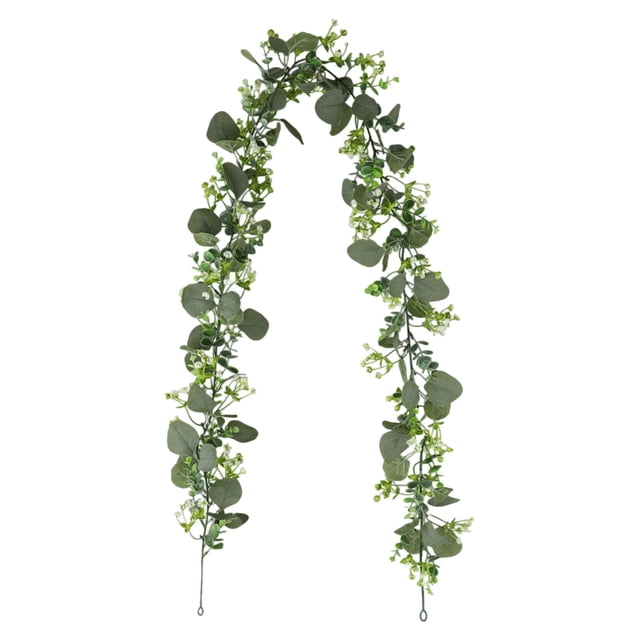 Guirnalda artificial de hojas de vid de 178 cm, plantas colgantes artificiales, rústicas y realistas. Estilo F