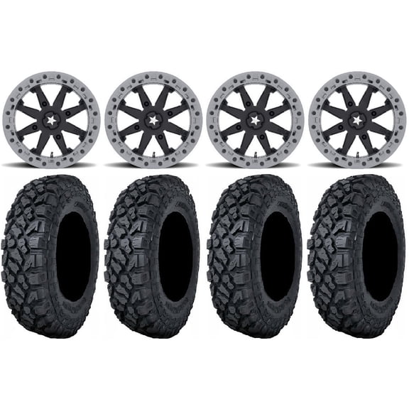 MSA Lok2 Beadlock 14" ATV Wheels 30" Klever X/T Tires Sportsman RZR Ranger