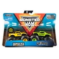 thumbnail image 1 of Monster Jam, Official Brodozer vs. Gas Monkey Die-Cast Monster Trucks, 1:64 Scale, 2 Pack, 1 of 5