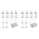 thumbnail image 1 of 400 Piezas en Forma de Estrella Chinchetas de PláStico Transparente con Caja de PláStico para Tablero de Corcho Punta de Acero Decorativa, 1 of 5