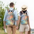 thumbnail image 4 of Fotbe Pastel Abstract Fluid Art Mochila de Lona con Estampado, Mochila Duradera, Mochila Versátil de Alta Calidad, Mochila Compacta Vintage-Small, 4 of 5