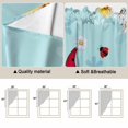 thumbnail image 5 of Swag Valance Curtains for Windows, Aqua Gnomes Daisy Light Filtering Kitchen Curtains with Rod Pocket, Pastoral Country Garden Floral Window Treatment Valances for Living Room, 36x45 - 2 PCS, 5 of 9