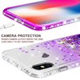 thumbnail image 5 of Compatible for Apple iPhone Xs Case, iPhone X Case, with [Temper Glass Screen Protector] SOGA Diamond Glitter Liquid Quicksand Cover Cute Girl Women Phone Case [Clear/Purple], 5 of 5