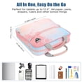 thumbnail image 5 of MoKo Zipper Binder, 2 in 3 Ring Binder with Zipper, 500 Sheet Capacity Binder with Shoulder Strap Handle for Middle School Supplies, Orange Pink, 5 of 9