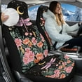 thumbnail image 2 of Uorisanigo Car Seat Cover Fit Four Seasons, Soft 2-Pack Moon Pink Dragonfly Front Seat Covers, Universal Fit for Most Vehicles, Summer Cool & Winter Warm, Easy Installation, 2 of 7