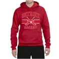 thumbnail image 2 of Wild Bobby City of Detroit Hockey Fantasy Fan Sports Unisex Hoodie Sweatshirt, Red, Medium, 2 of 5