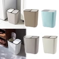 thumbnail image 4 of BMYJ Dual Trash Can, 2 Compartment Kitchen Garbage Can Plastic Dry and Wet Classified Recycling Bin Wastebasket Liter Bin Dustbin Rubbish Box Garbage Container for Home, 4 of 8