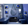 thumbnail image 5 of Blue Canvas Wall Art Framed,Royal Blue Rose Pictures and Gray Print Flora Painting Decor Bedroom Modern Valentine'S Day Flower Aesthetics Contemporary Artwork Bathroom Home Decorations, 5 of 6