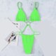 thumbnail image 4 of Gibobby Trajes de Baño Mujer Completos Traje de baño de mujer Color sólido Dos piezas Dividir Traje de baño sexy Bikini sin espalda Natación Ropa de play(Verde de menta,M), 4 of 5