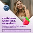 thumbnail image 4 of vitafusion Hair, Skin & Nails Gummy Vitamins, Multivitamin plus Biotin and Antioxidants, 100 Count, 4 of 12