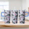thumbnail image 2 of 20OZ Dog Lover Outdoor Tumbler with Handle Straw and Lid Paw Print Coffee Mug for Women Friends Perfect Holiday Birthday Gifts Portable and Lightweight, 2 of 6