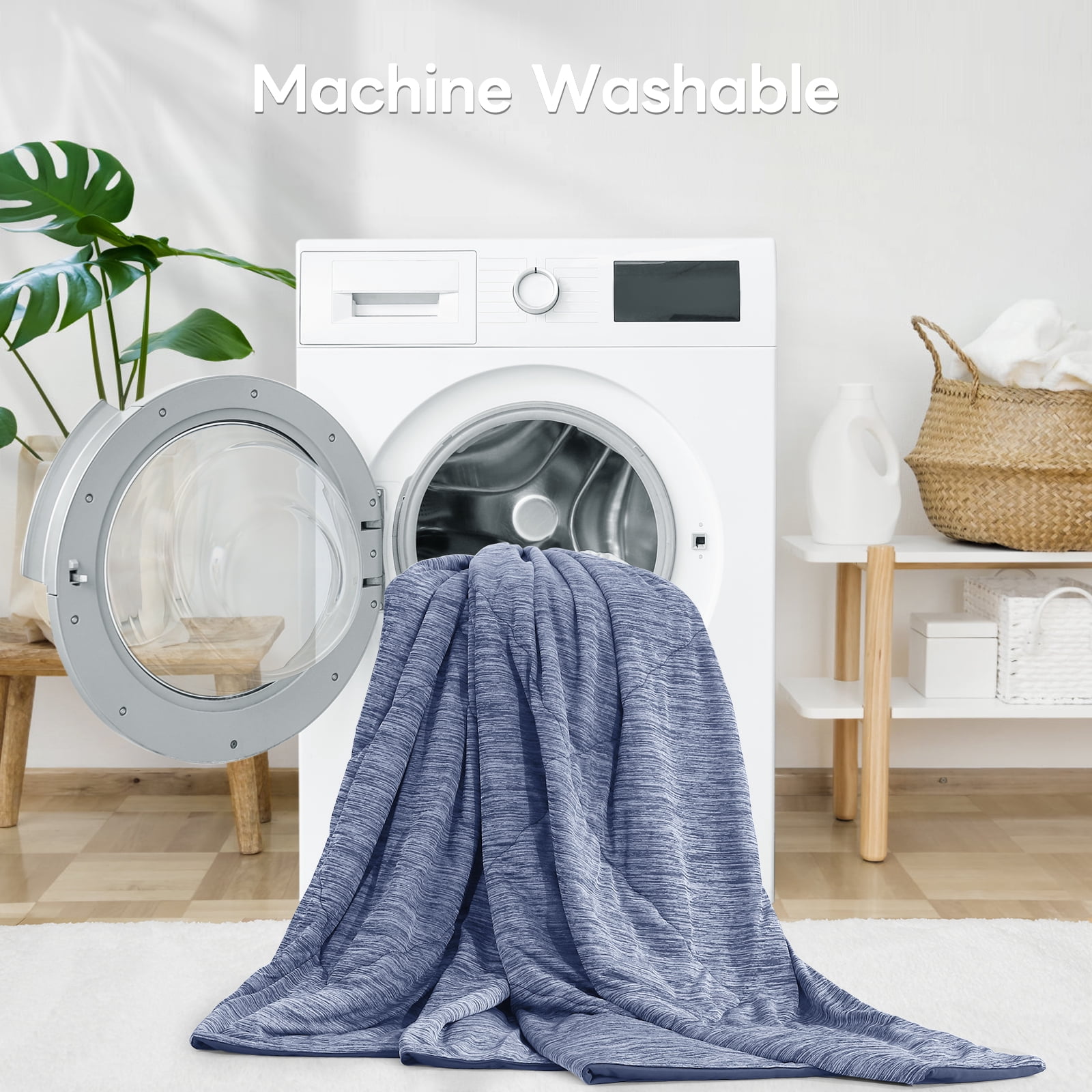 Aship Cooling Comforter King Size, Double Sided Summer Comforter for Hot Sleepers, Q-Max>0.45, Arc-Chill Fabric, Lightweight Breathable Cooling Quilt 91*108 in