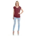thumbnail image 5 of KOGMO Womens Short Sleeve Solid Basic Tunic Top Tee with Side Shirring, 5 of 6