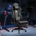thumbnail image 2 of GTRACING Fabric Adjustable Height Reclining Gaming Office Chair with Footrest, Dark Gray, 2 of 7
