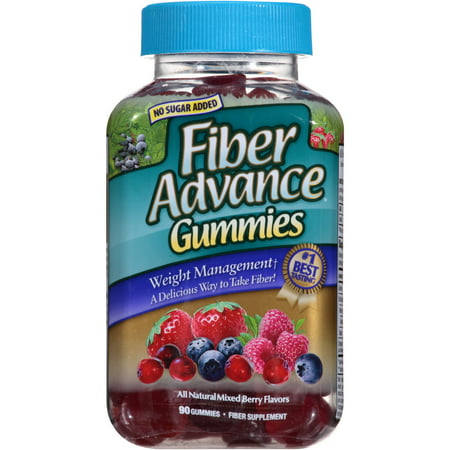 FIBER ADVANCE Berry mixte Saveurs Supplément fibre gélifiés, 90 count