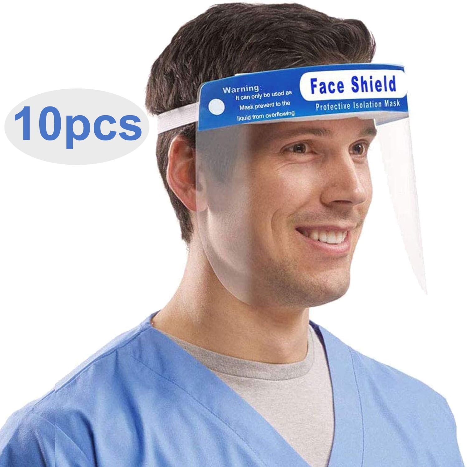 Face Shield Face Mask Transparent Reusable Glasses Visor Anti-Fog US Blue Tint 