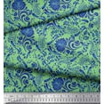 thumbnail image 2 of Soimoi Velvet Fabric Leaves & Floral Artistic Printed Craft Fabric by The Yard 58 Inch Wide, 2 of 3