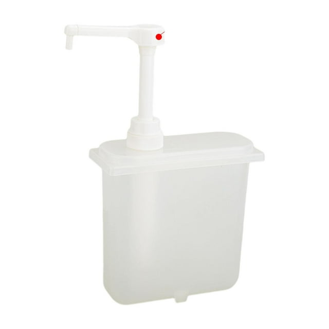 Siruishop Condiment Pump Sauces Pump Bottles Salad Syrup Bottle for Kitchen Restaurant 2L