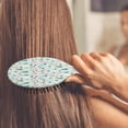thumbnail image 3 of Light Blue Christmas Tree Pattern Hair Brush,Girls Detangling Hair Brush,Glide Through Tangles with Ease for Wet & Dry Hair,8.8"X2.8", 3 of 7