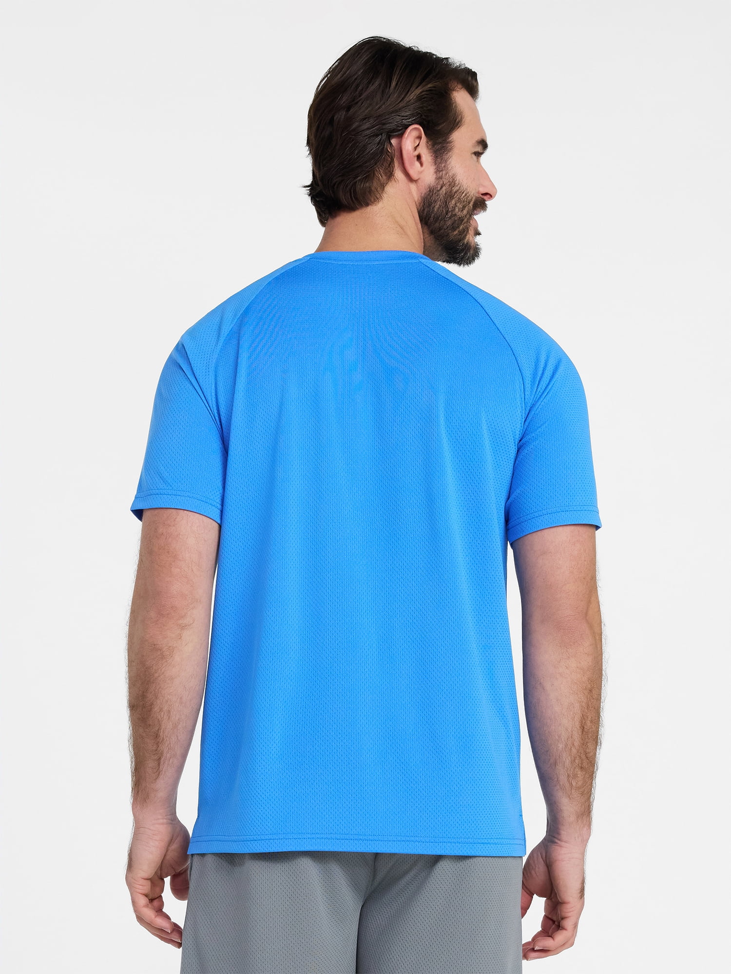 Athletic Works Men's and Big Men's DriWorks Mesh Tee with Short Sleeves, Sizes XS-5XL
