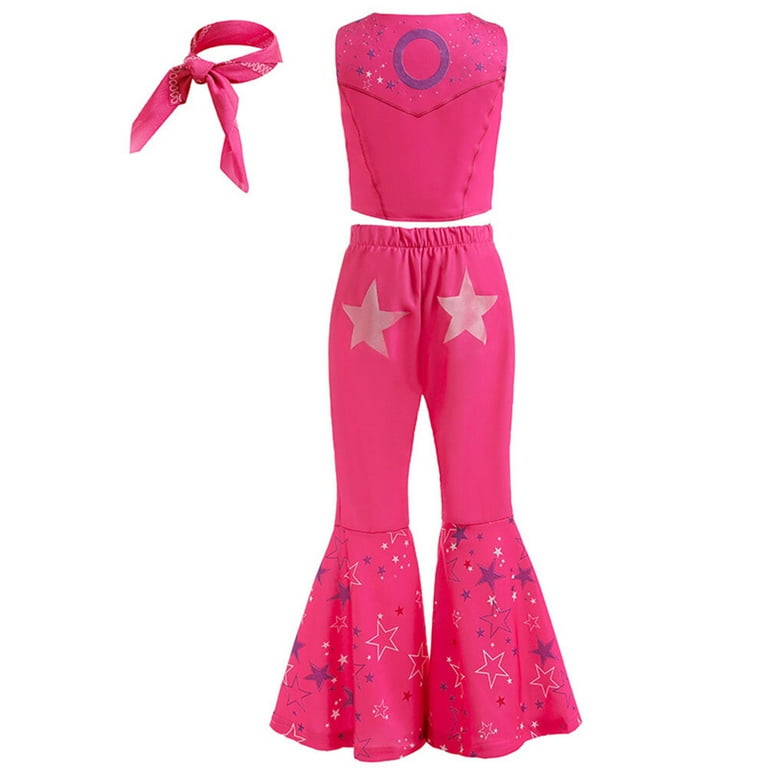 Cowgirl Costume Girls Hot Pink Kids Disco Outfits Movie Dress up for Halloween Birthday Party Cosplay Walmart