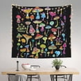 thumbnail image 2 of Pofeuu Bright Mushrooms Print Wall Tapestry Decoration Wall Hanging Tapestry 60 x 51 Inch, 2 of 6