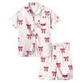 thumbnail image 1 of Ensemble de Pyjama Garçon Imprimé Manches Courtes Filles Pyjama Boutonné Ensemble de Pyjama Décontracté Garçons Pjs Taille 4-5 Ans Garçons Filles Mode, 1 of 5