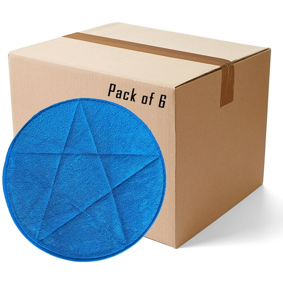 All-Star Microfiber Carpet Bonnets | 19" Blue - 6 Pack