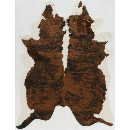 Riverbay Furniture 5' x 6'6" Faux Cowhide Area Rug in Brown