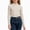 Beige, variant on NORO ARK Girls Striped Mock Neck Long Sleeve Shirts (3-15) Soft Ribbed Knit Slim Basic Layering Fall Casual Acrylic Spandex Tees Pink Size 9