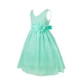 thumbnail image 2 of ZDHoor Kids V-Neck Princess Flower Girl Dress Bridesmaid Wedding Birthday Party Pageant Ball Gown Turquoise 12, 2 of 7