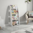 thumbnail image 6 of 4 Tier Floor Standing Bookshelf Cabinet Magazine Holder Brochures Display Stand Storage Rack, 6 of 12