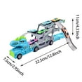 thumbnail image 3 of Juguetes de dinosaurios Juguetes de camiones para niños de 2 años con 2 pistas de carreras y 8 coches pequeños Edades 2-4 Juguetes para niños de 3 años, 3 of 8