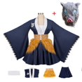thumbnail image 1 of Anime Demon Slayer Hashibira Inosuke Cosplay Disfraz Vestido Largo Peluca Sirvienta Traje Kimetsu No Yaiba Conversión Sexual Niñas, 1 of 4
