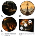 thumbnail image 3 of Designart "Onyx Tangerine Dharma Craft Cycle Of" Spiritual Floater Framed Wall Decor, 3 of 7