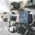 thumbnail image 3 of Uorisanigo ATV Saddle Bag Storage Saddle Bag for Motorcycle, Auto Accessories for Cycling and Riding, Blue Ethnic Flowers ATV Saddlebags Compatible with Most UTV Motorcycle, Snowmobile, 3 of 7