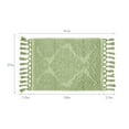 thumbnail image 6 of Jean Pierre Ricardo Cotton Fringe 21 x 34 in. Bath Rug, Sage Green, 6 of 7