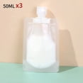 thumbnail image 2 of DEKAXID - Juego de bolsas rellenables transparentes de 30/50/100 ml, esenciales de viaje, loción, cosméticos, champú, gel de ducha, bolsas portátiles, venta al por mayor, 2 of 6