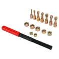 thumbnail image 1 of Kit de matriz de roscado reenhebrador, 15 piezas Juego de roscadores de rosca métricos Juego de roscadores de rosca métricos Rendimiento confiable, 1 of 9