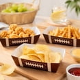 thumbnail image 4 of Yangka Kitchen 60pcs Disposable Paper Fry Trays, Football Shaped Snack Containers for Party Food Serving, Versatile Holiday Gathering Essential, 4 of 9