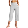 thumbnail image 2 of Wide Leg Yoga Pants for Women JIANLAI Pockets for Women Tummy Control High Waisted Yoga Pants Women Compression Workout Leggings (S-5XL) White, 2 of 7