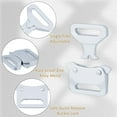thumbnail image 5 of 4Pcs Alloy Outdoors Cam Buckles Quick Adjust Spring Lock Buckles Non-slip Buckle for Webbing Backpack Sling Bag Straps Platinum 41.5x43x8mm Hole: 25x5.5mm, 5 of 9