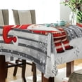 thumbnail image 3 of Coolnut Santa in A Sleigh Rectangle Tablecloth Waterproof Polyester Table Clothative Stain Resistant & Wrinkle Resistant Washable Table Cover for Dining Table/Party/Camping 60x60 Inch Decor Gift, 3 of 7